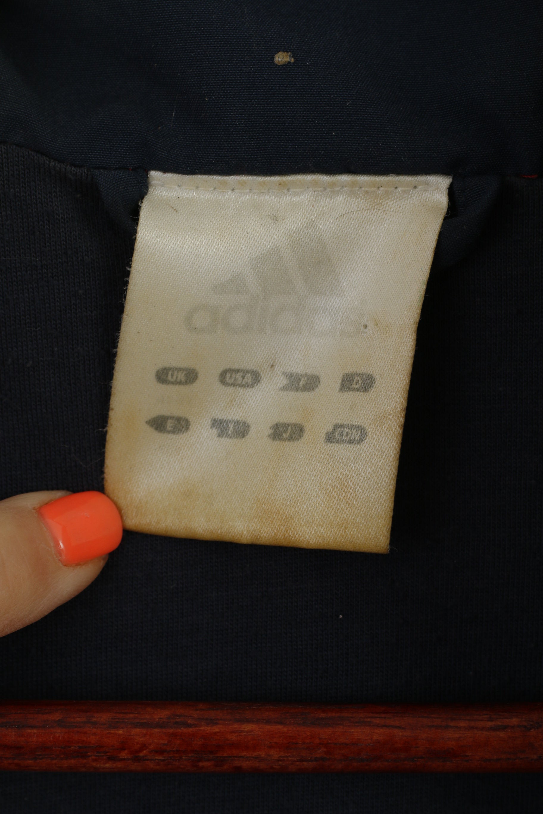 Adidas Hommes M Veste Marron Nylon Imperméable Vintage 90s Full Zipper Sport Top