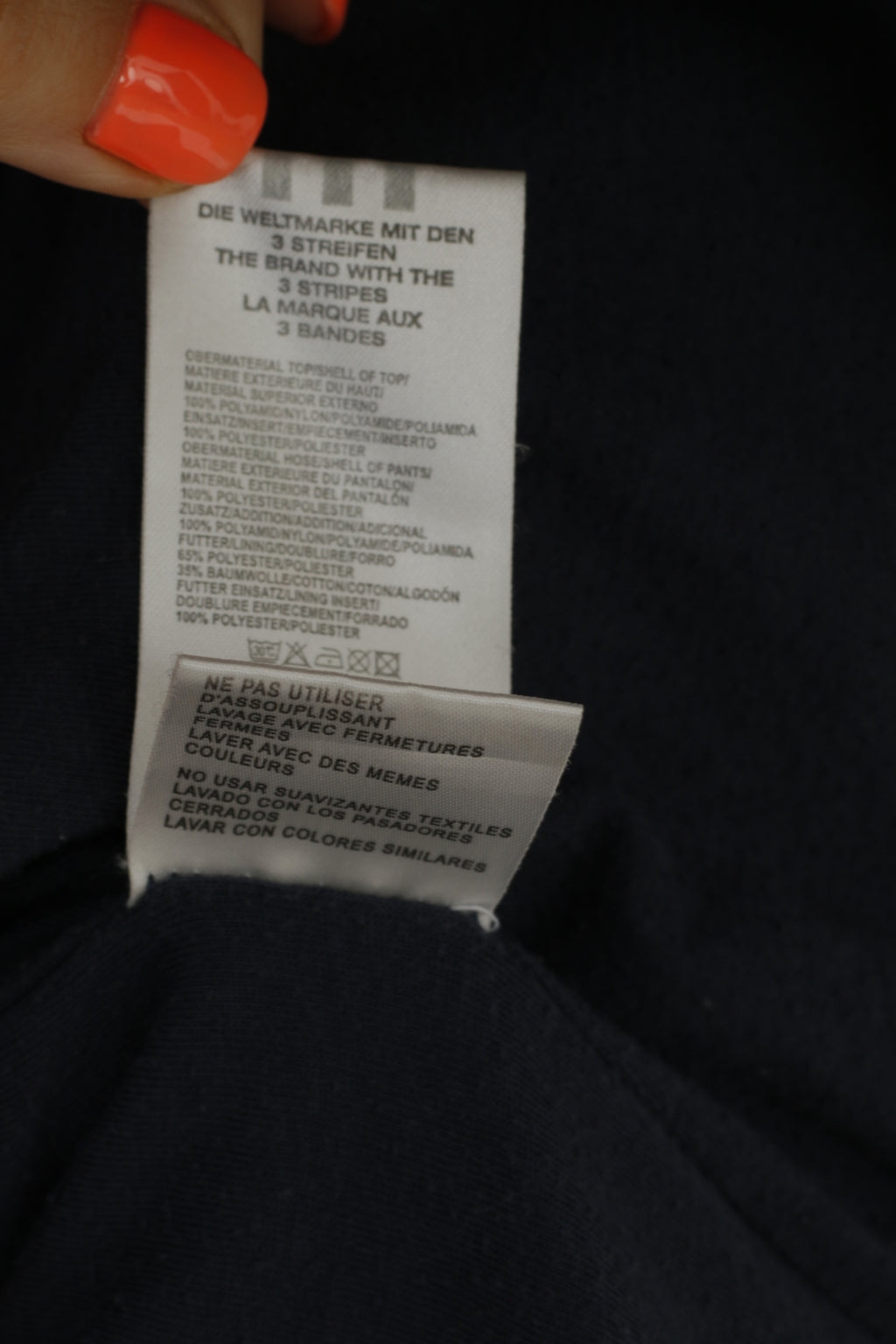 Adidas Hommes M Veste Marron Nylon Imperméable Vintage 90s Full Zipper Sport Top