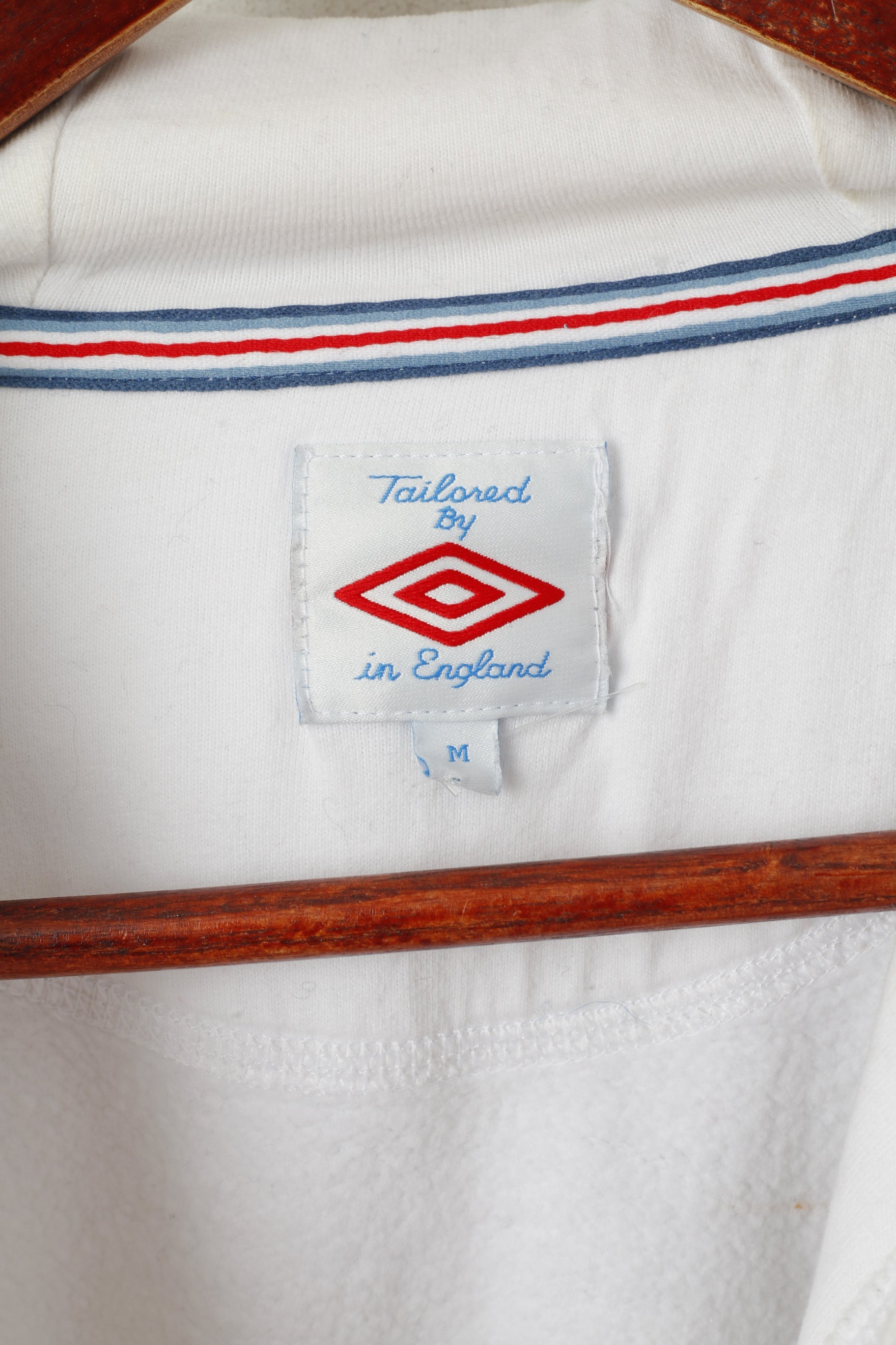 Umbro Women M Sweatshirt Blanc Coton Angleterre National Football Team Sweat à capuche