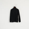 ODLO Men XL Fleece Top Black Stretch Zip Neck Long Sleeve Activewear Top