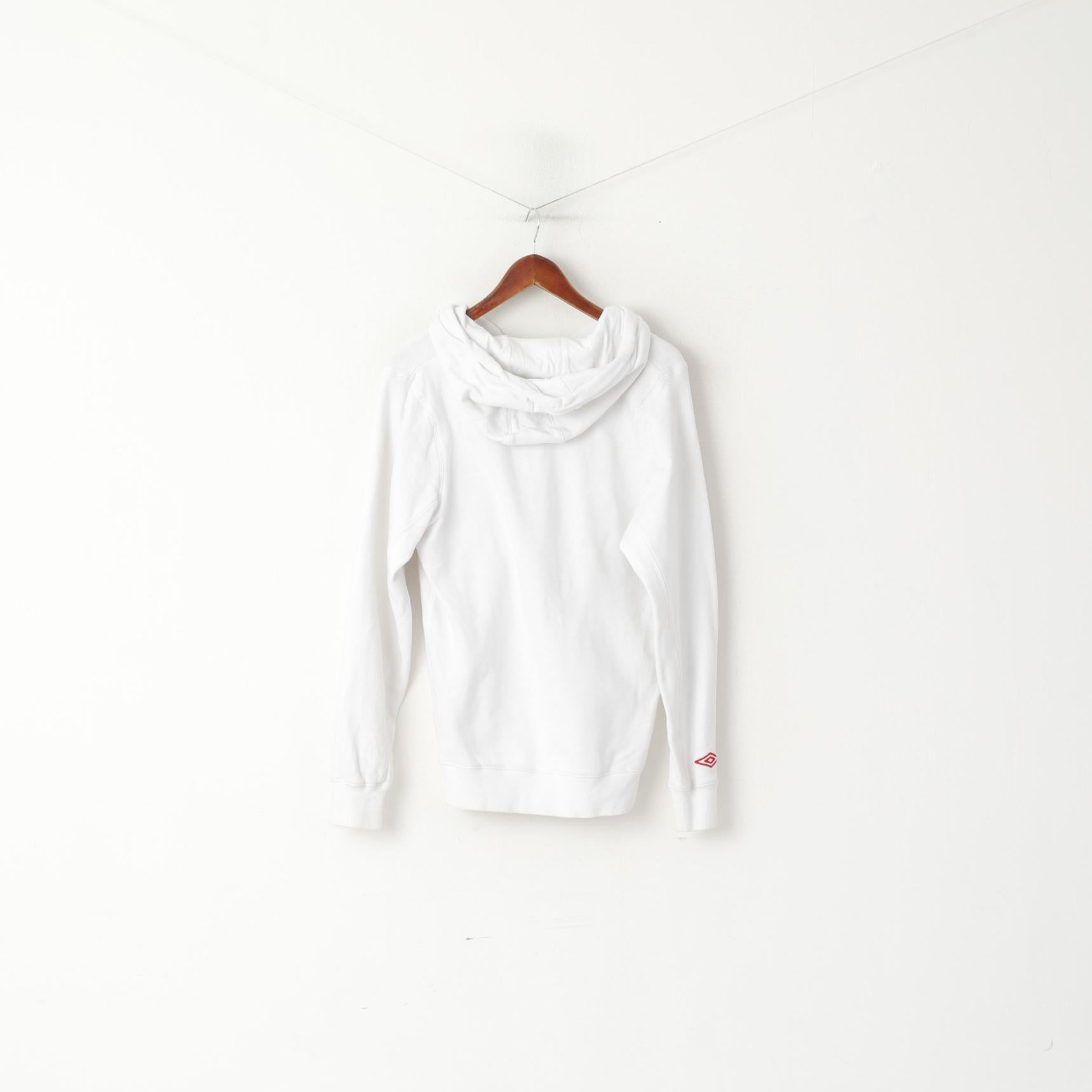 Umbro Women M Sweatshirt Blanc Coton Angleterre National Football Team Sweat à capuche