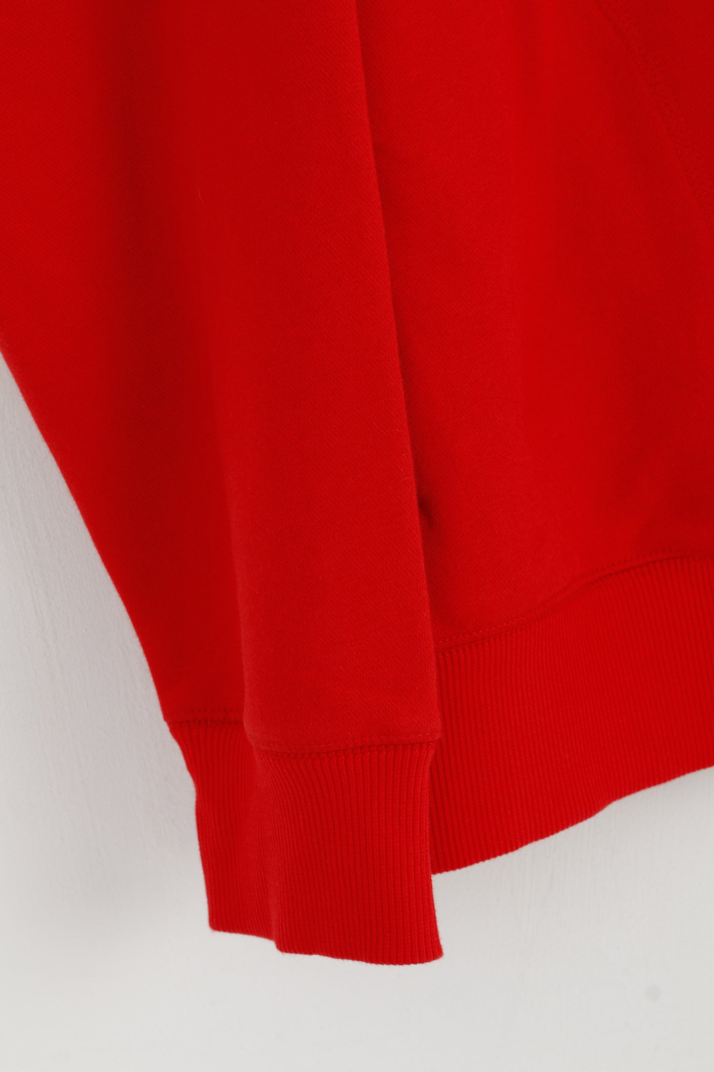 Felpa Nike Uomo XL 188 Felpa in cotone rosso con cerniera intera Logo della squadra Abbigliamento sportivo attivo