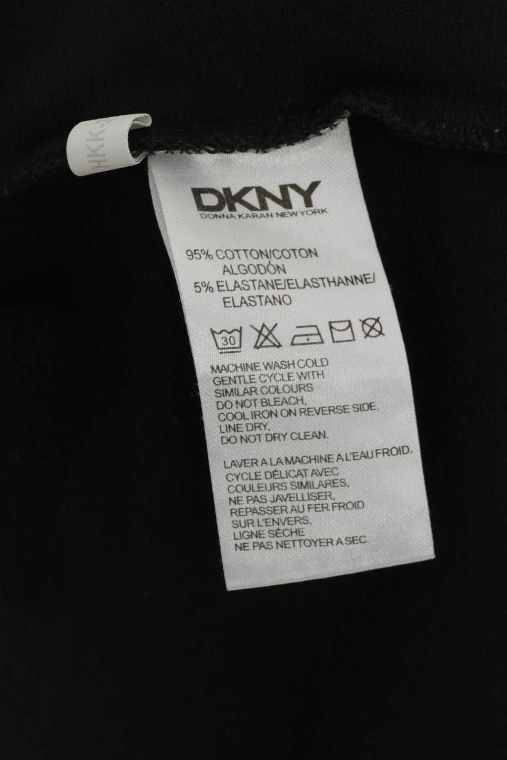 Maglietta DKNY da uomo XL a maniche corte elasticizzata in morbido cotone nero con logo grande