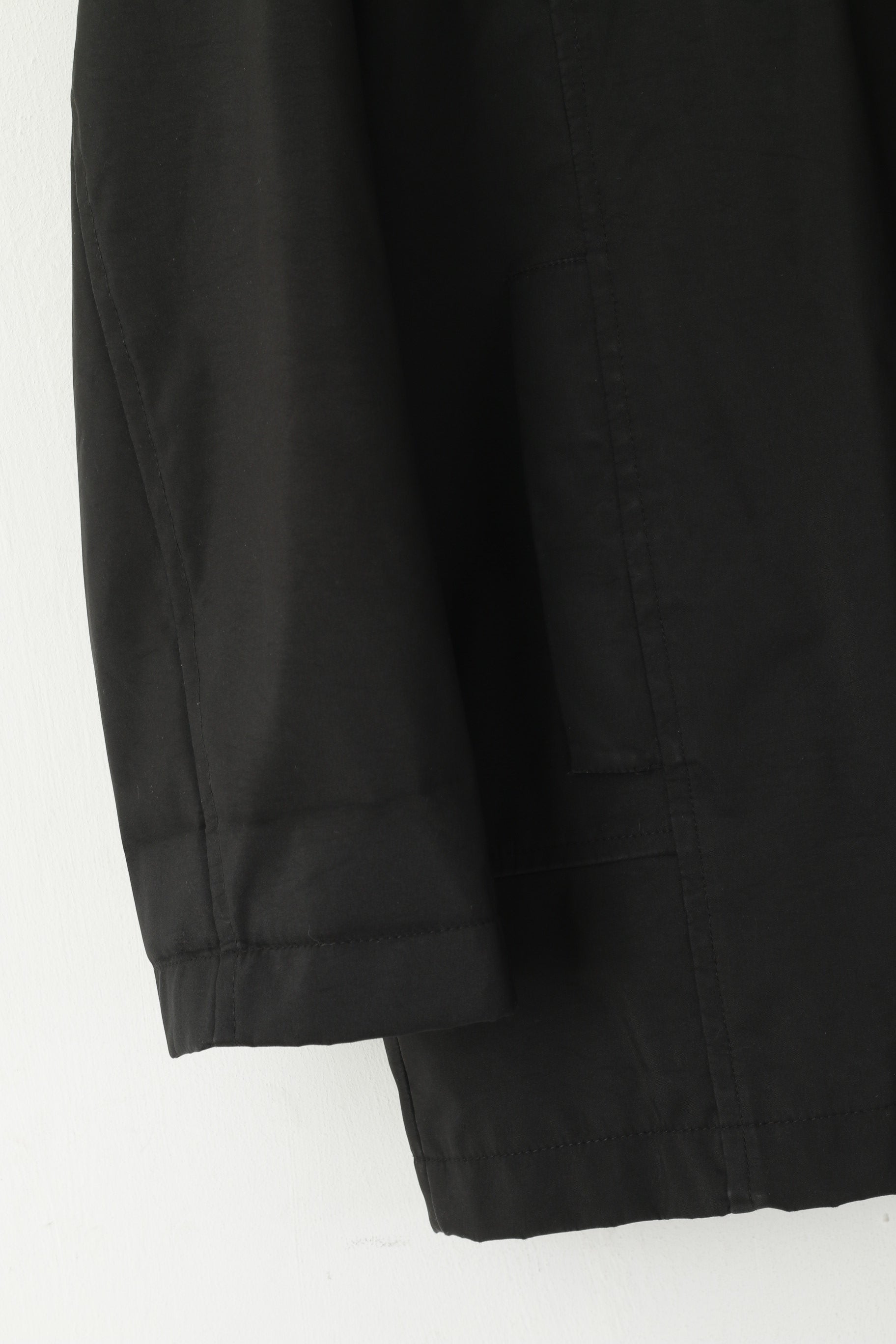 CECIL Homme M Veste Noir Polyuréthane Classique Logo Simple Boutonnage Léger Haut