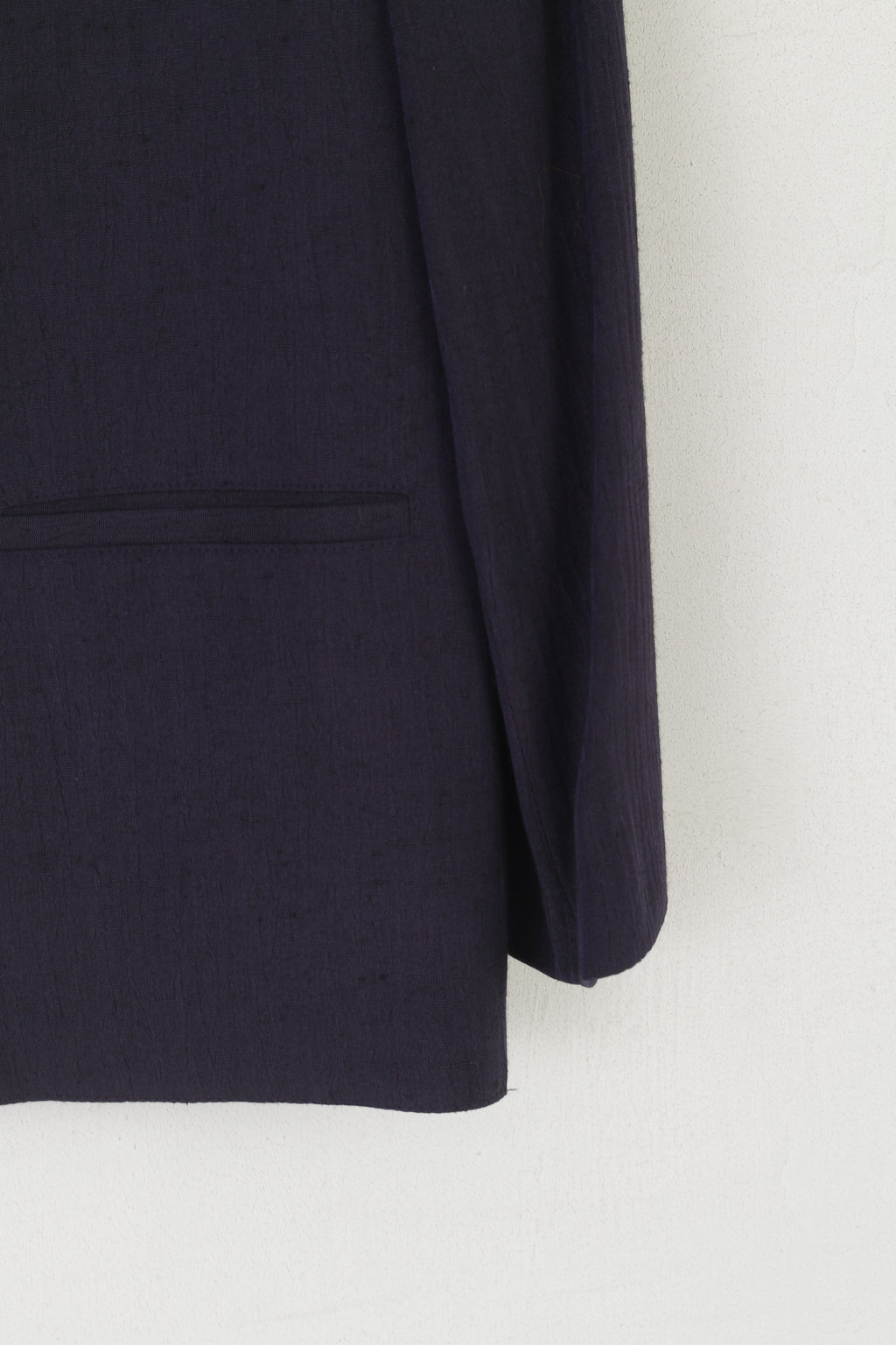 Vintage Boys 152 Blazer Purple Shiny Viscose Retro Disco Single Breasted Jacket