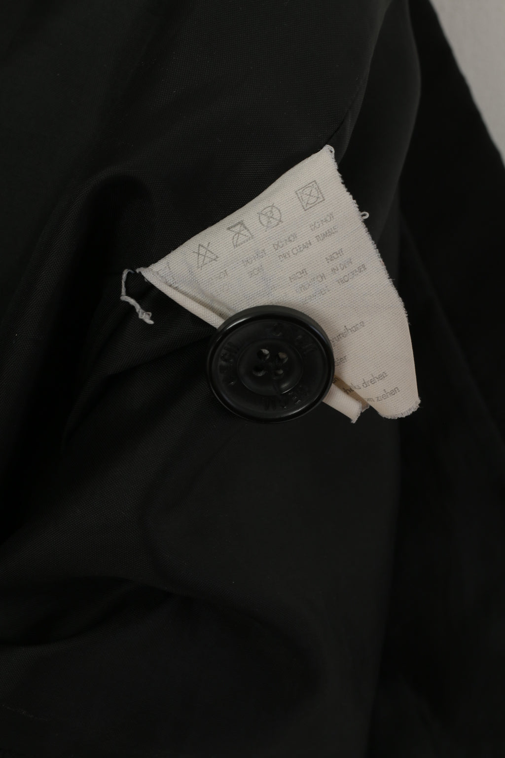 CECIL Homme M Veste Noir Polyuréthane Classique Logo Simple Boutonnage Léger Haut