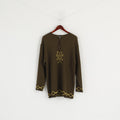 Kello Femmes 16 42 Pull Vert Pull Laine Aztèque Boho Pull Oversize