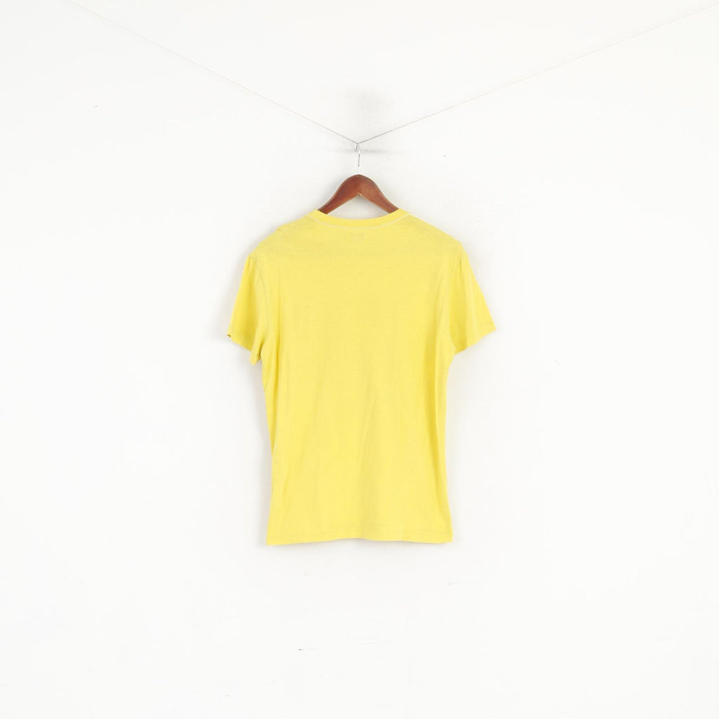 Replay Men M Shirt Jaune Graphique Coton Pretty Little Dog Crew Neck Top