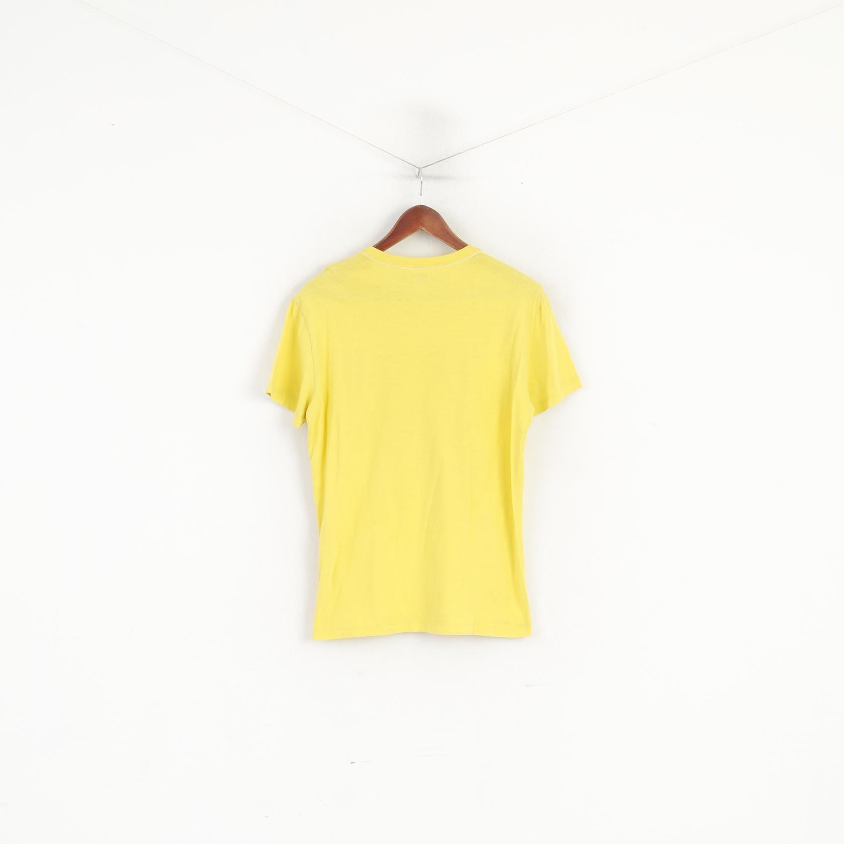 Replay Men M Shirt Jaune Graphique Coton Pretty Little Dog Crew Neck Top