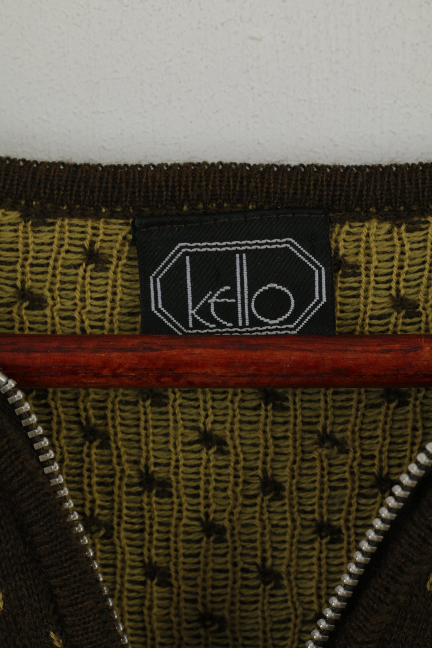 Kello Women 16 42 Jumper Green Pullover Wool Aztec Boho Oversize Sweater