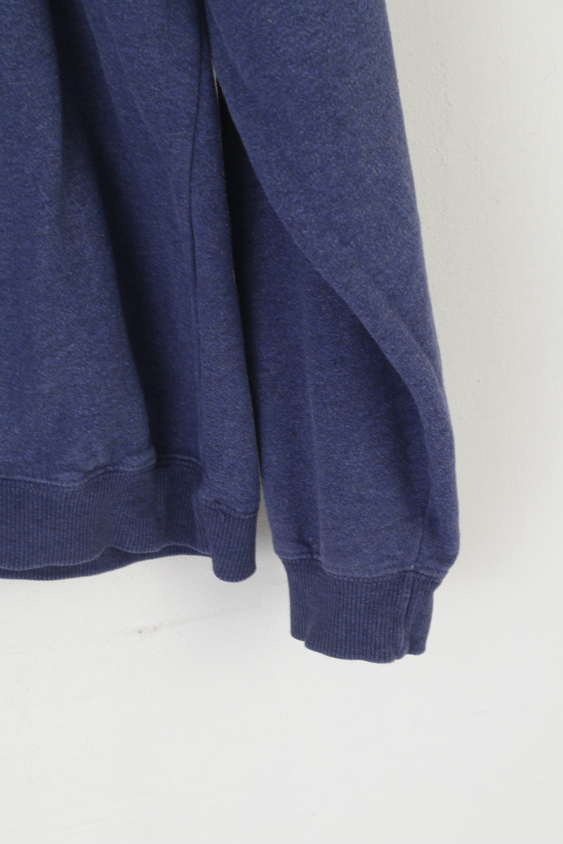 Cabela's Sweat-shirt vintage en coton bleu marine avec col zippé pour homme 2XL