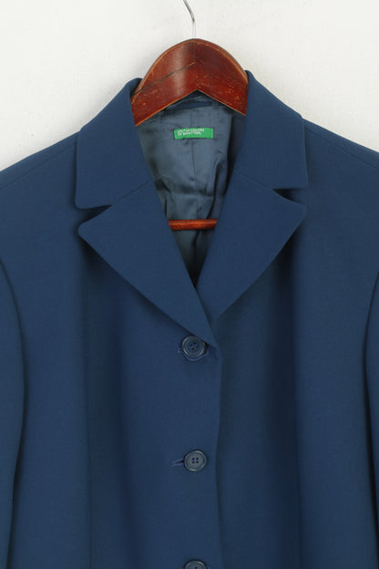 United Colors of Benetton Women 46 M Blazer Sea Green Vintage Top Suit