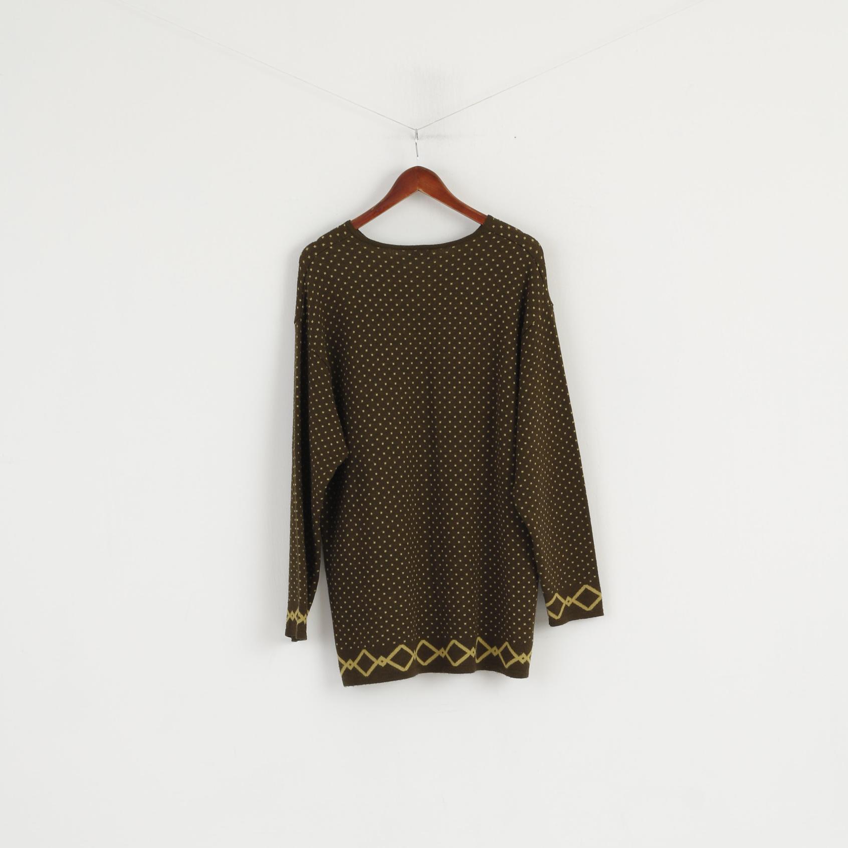 Kello Femmes 16 42 Pull Vert Pull Laine Aztèque Boho Pull Oversize