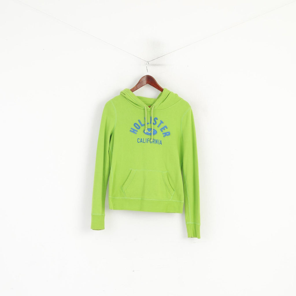 Hollister California Femme M (S) Sweat à capuche Vert Fluo Haut en coton