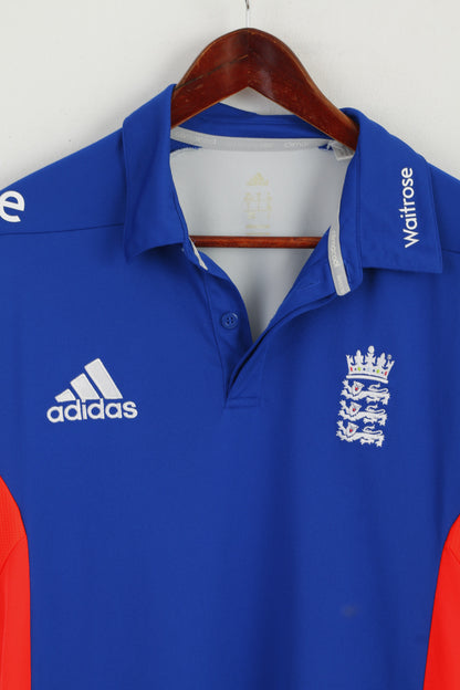 Adidas Hommes M Polo Bleu National Angleterre équipe Climacool Active Top