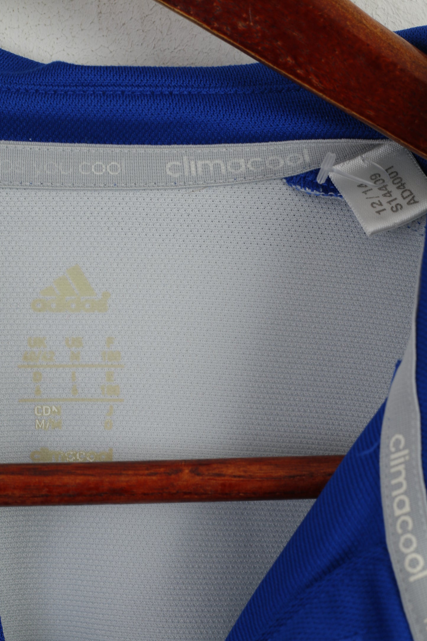 Polo Adidas da uomo M blu, squadra nazionale inglese, Climacool Active Top