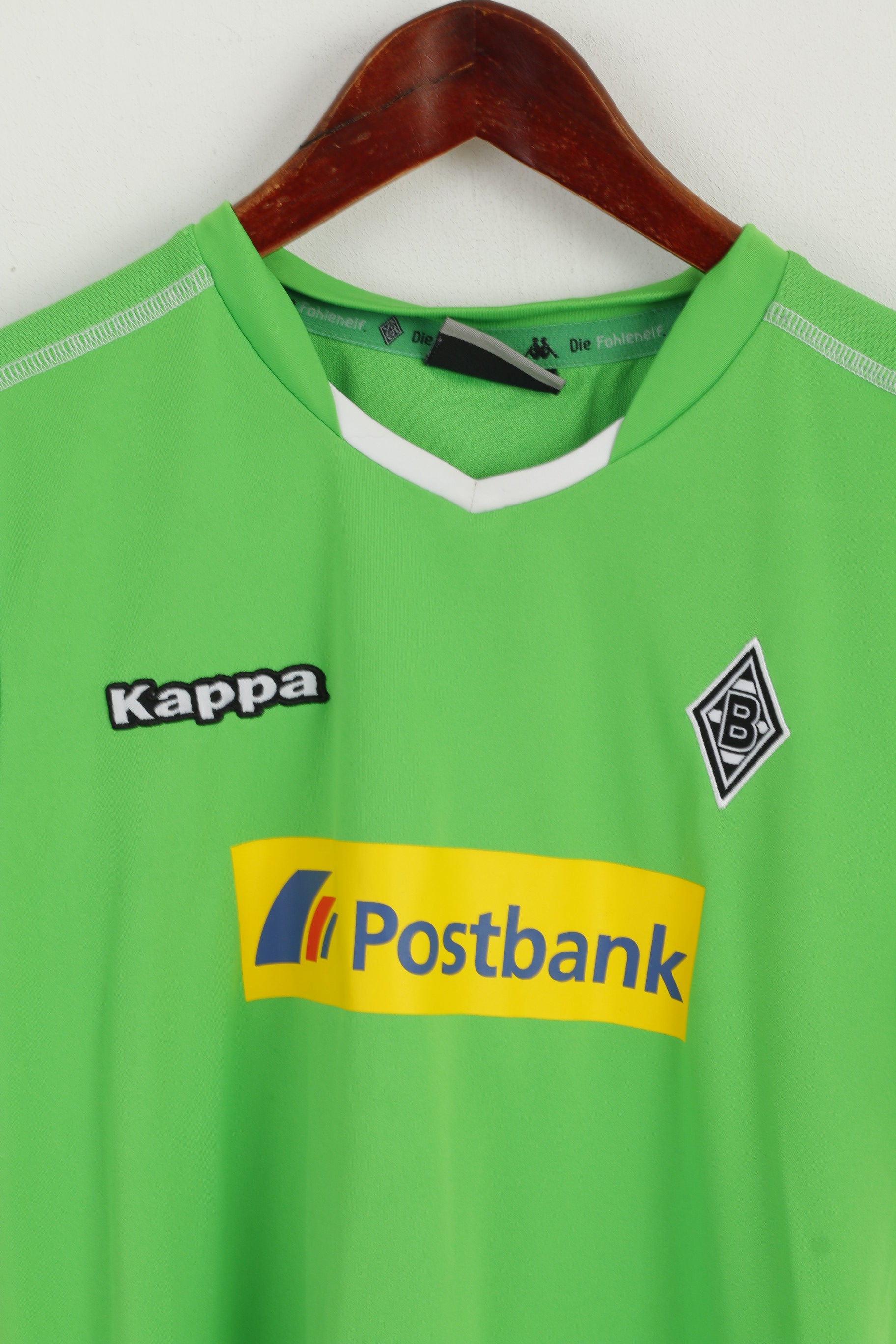 Kappa Borussia Mönchengladbach Youth 164 Shirt Green Football Jersey Top