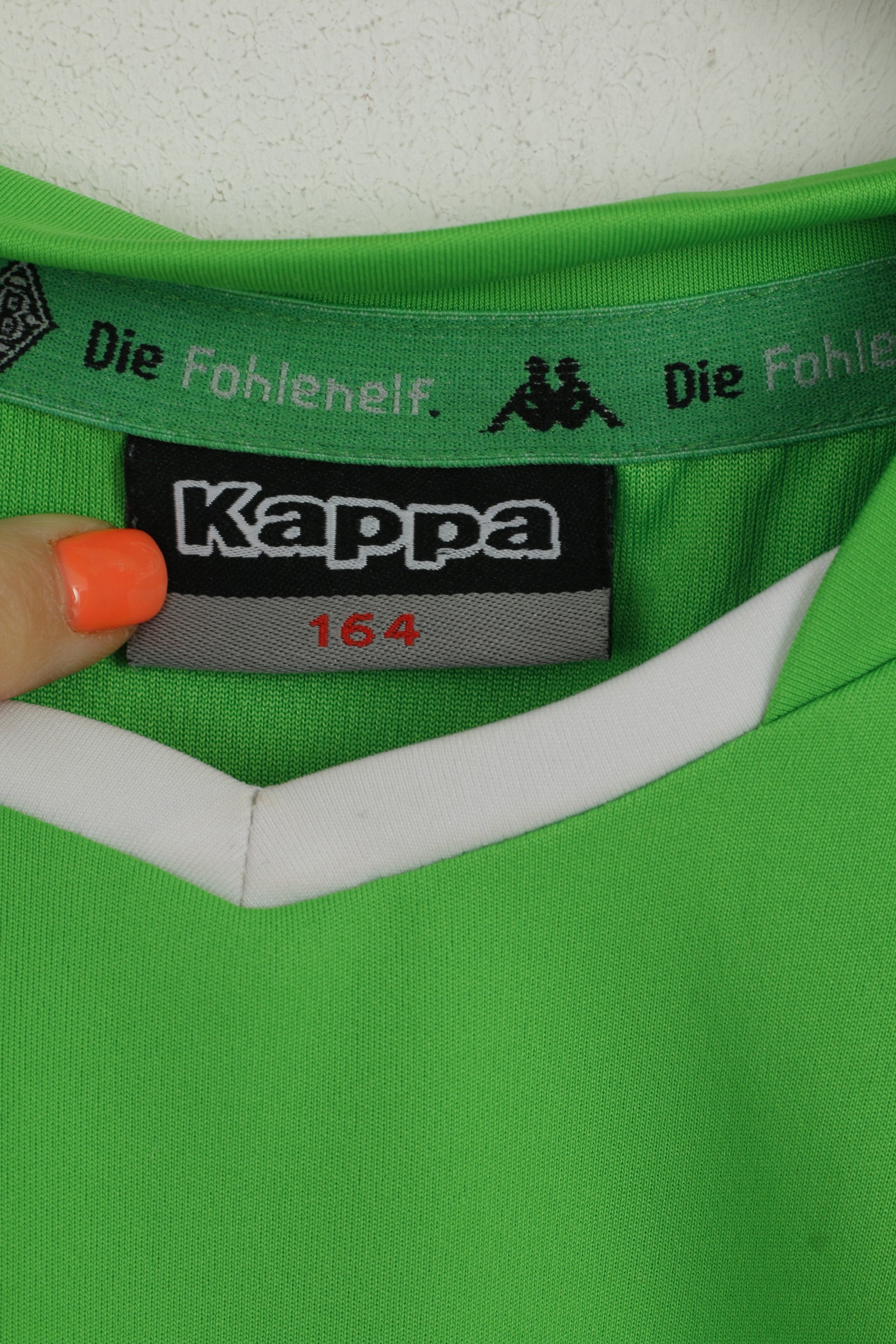 Kappa Borussia Mönchengladbach Youth 164 Shirt Green Football Jersey Top