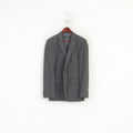 Strellson Men 98 40 Blazer Grey Wool Premium Line Single Breasted Jacket