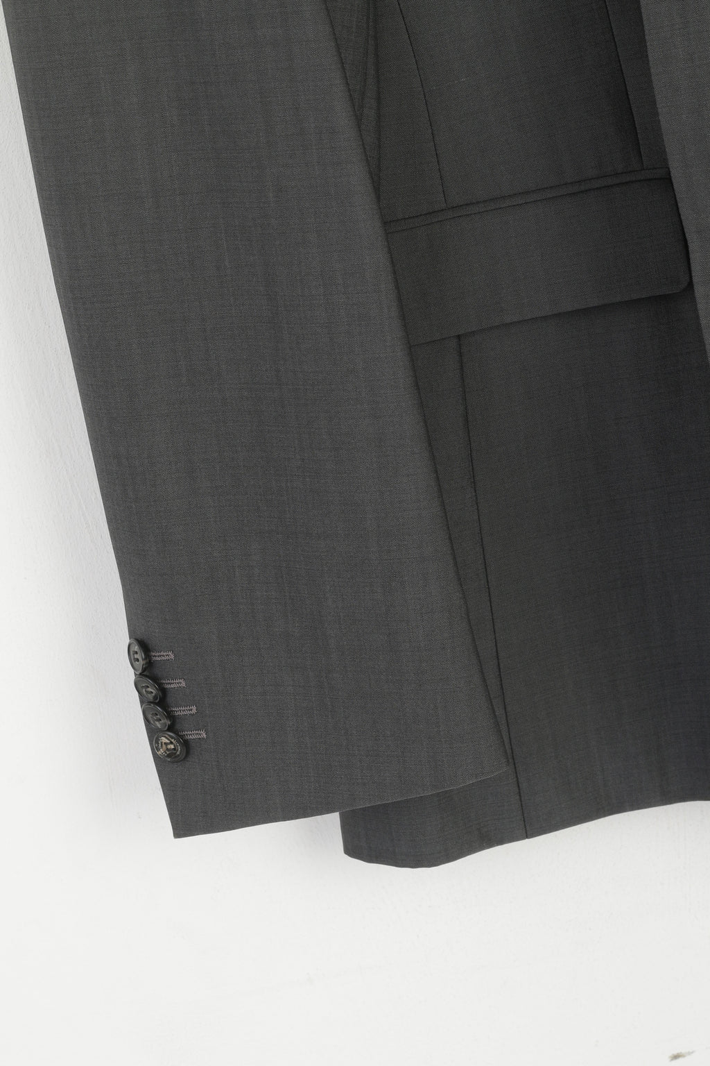 Strellson Men 98 40 Blazer Grey Wool Premium Line Single Breasted Jacket