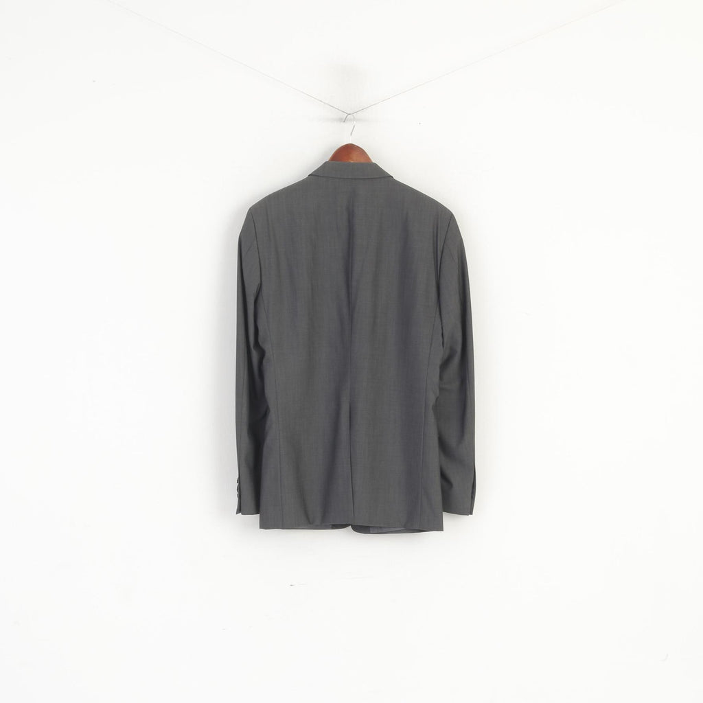 Strellson Men 98 40 Blazer Grey Wool Premium Line Single Breasted Jacket