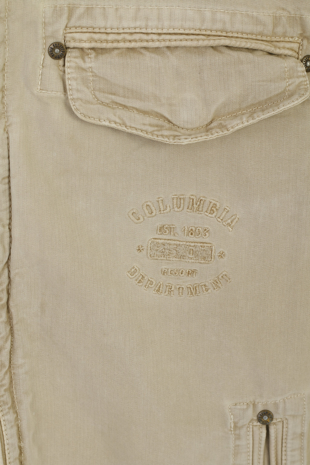 Camp David Men M Jacket Beige Cotton Denim Vintage Full Zipper Classic Top