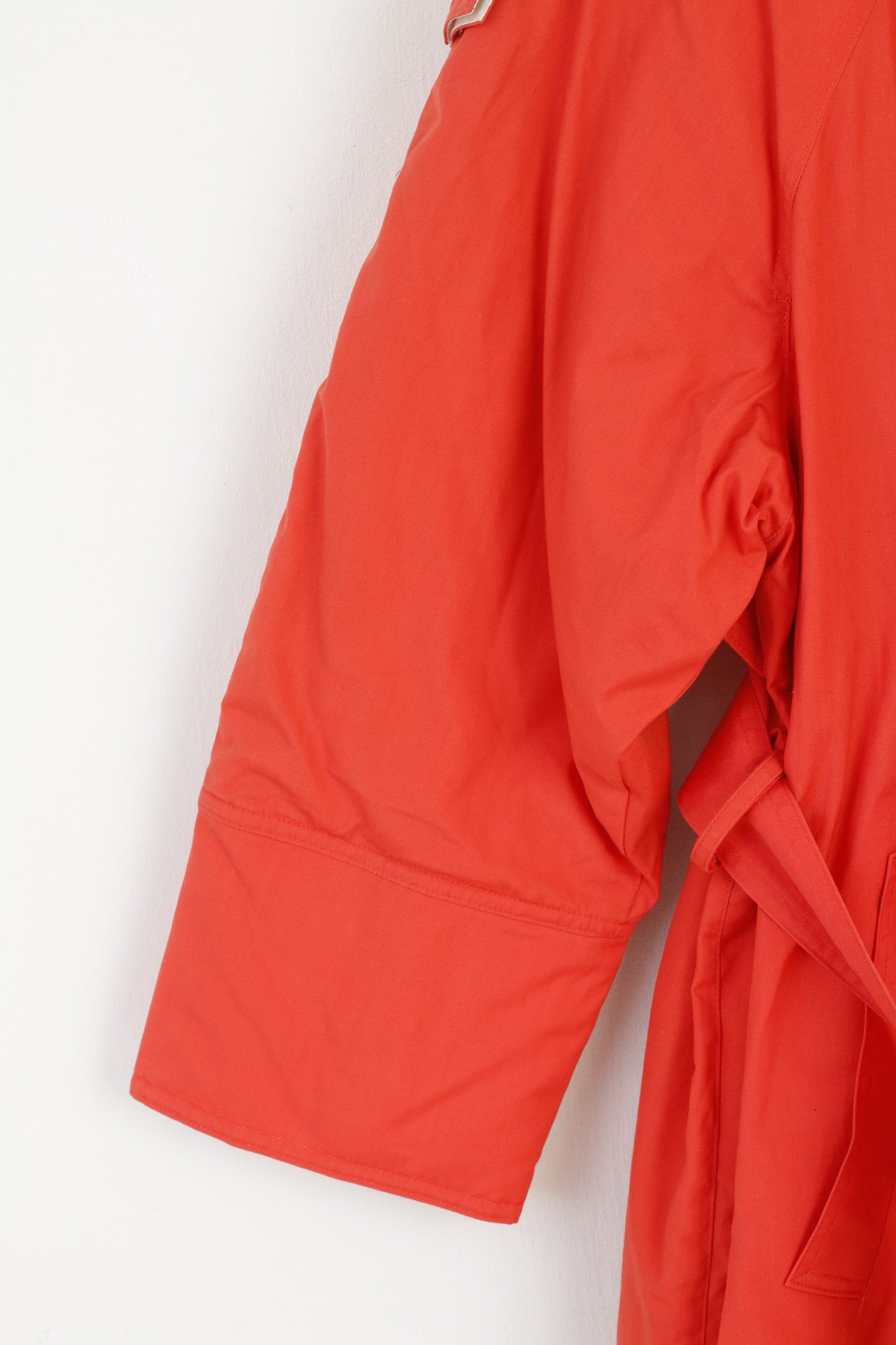 Misty Harbor Femmes L Manteau Pêche Coton Vintage Double Boutonnage Trench Épaulettes