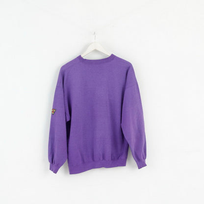 Sweet Line Gang Of Geneva Women M Sweatshirt Purple Vintage Graphic Davos Switzerland Top