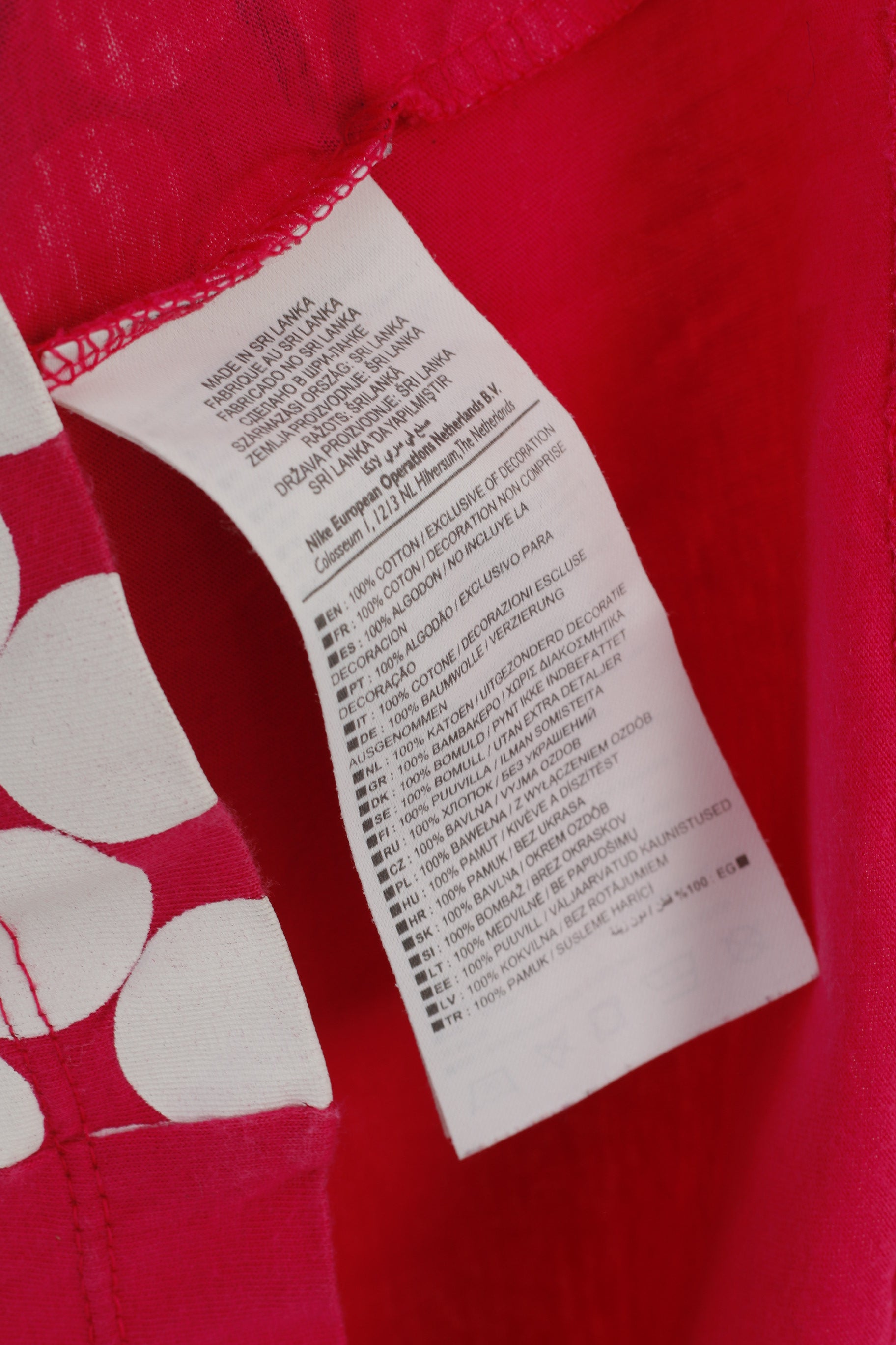 Nike Femme L Chemise Rose Coton Go Swoosh Graphique Sportswear Haut