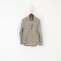 G-Star Raw Men M Casual Shirt Khaki Cotton Military Snap Pockets Cargo Line Top