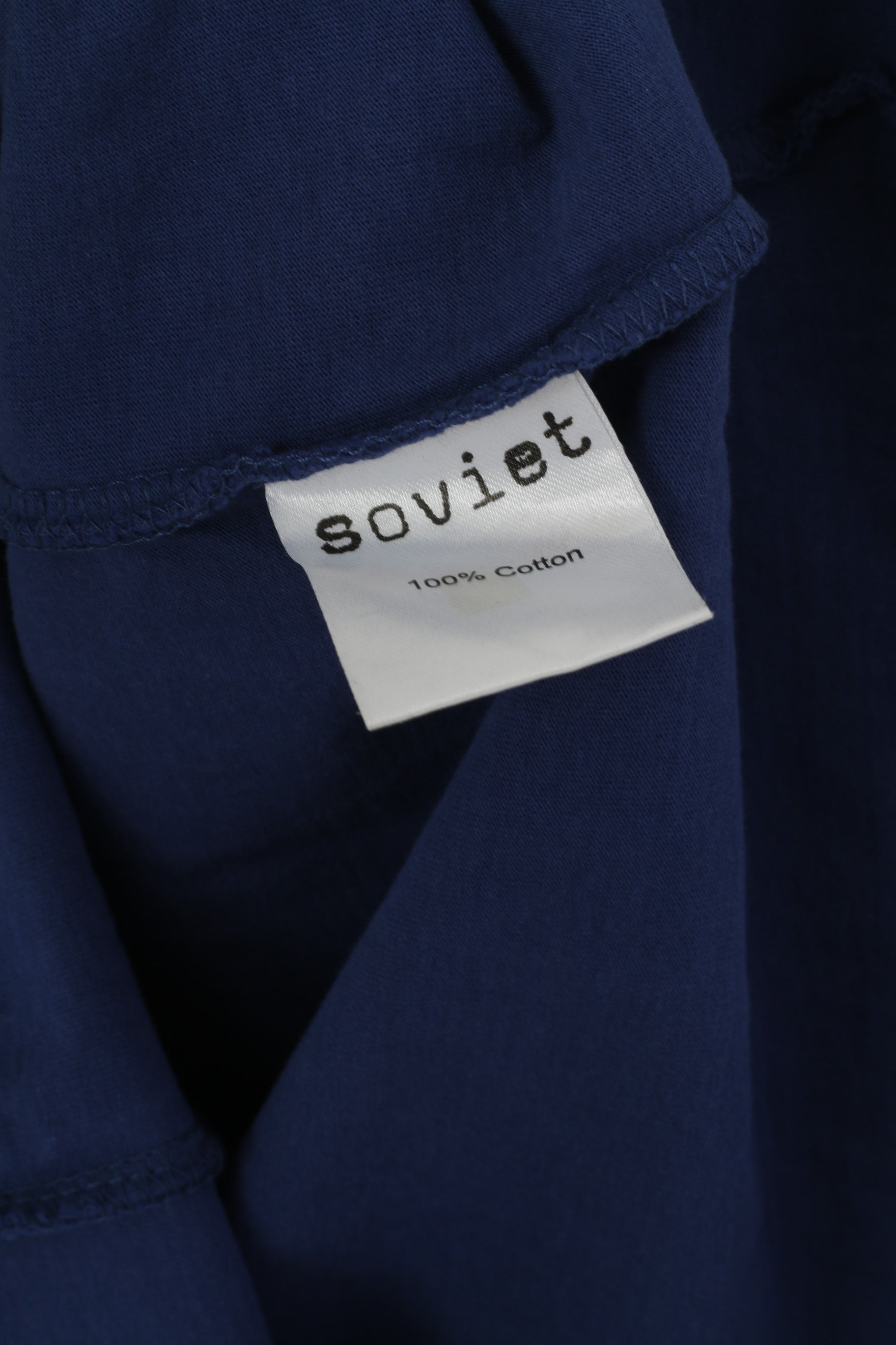 Soviétique Femmes XS Chemise Marine Coton Soviétique Pacific Tour Graphic Crew Neck Top