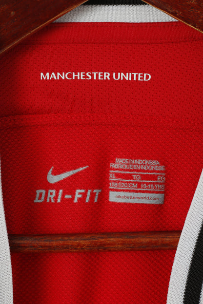 Maglia Nike Manchester United Youth 13-15 età 158 Maglia da calcio sportiva rossa da calcio