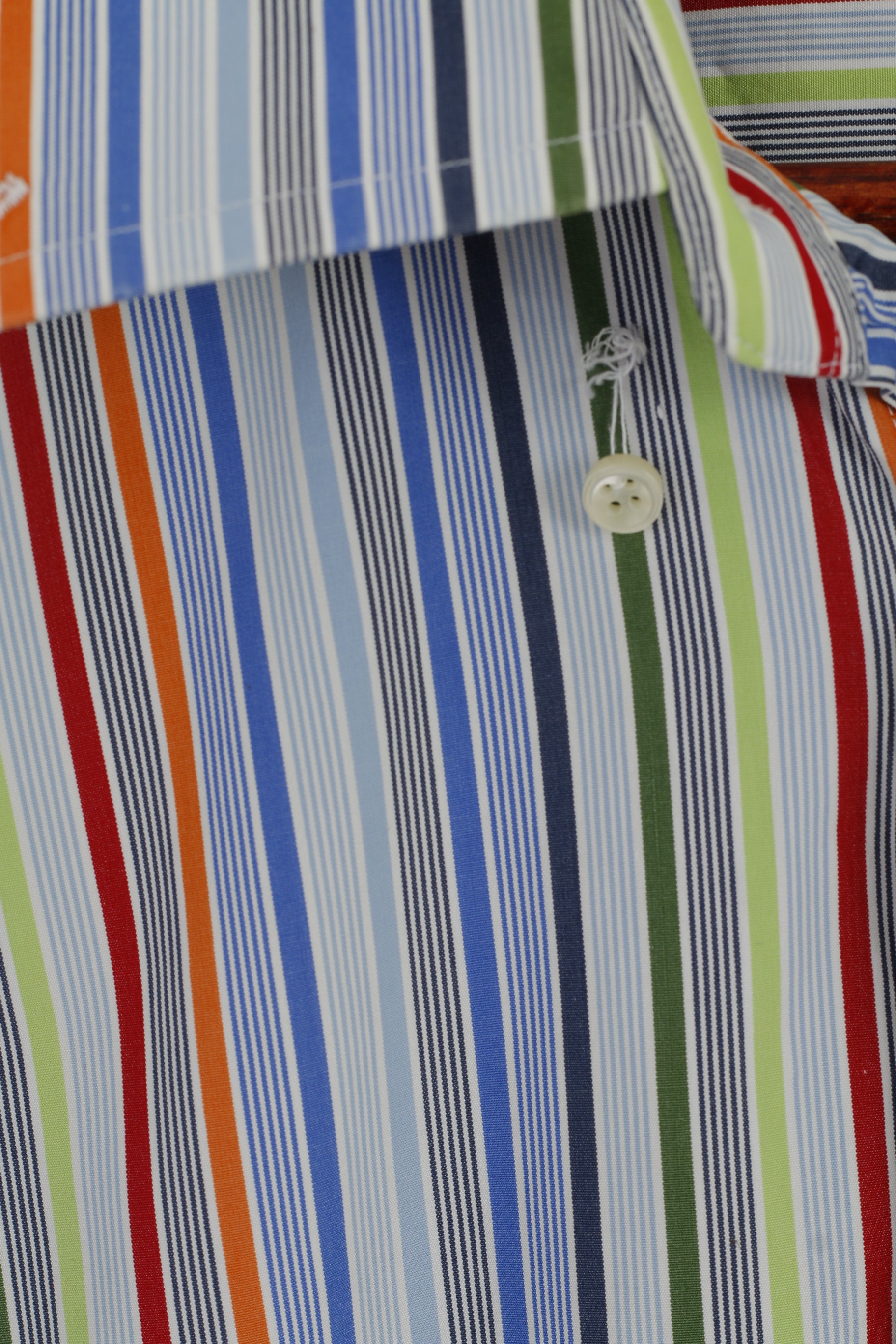 Gant Camicia casual da uomo L. Top vestibilità regolare in popeline Liberty Bell a righe di cotone blu