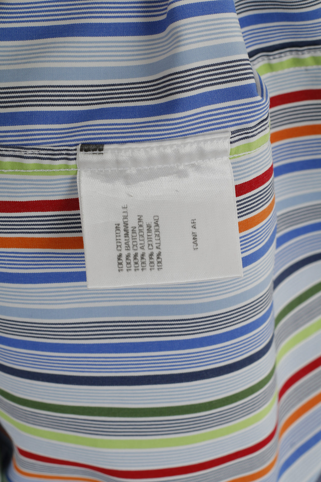 Gant Camicia casual da uomo L. Top vestibilità regolare in popeline Liberty Bell a righe di cotone blu