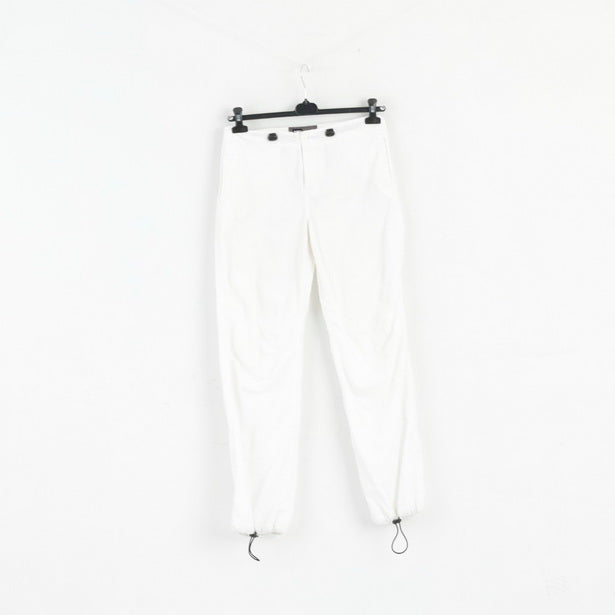 CAT Womens S Trousers White Castro Cotton Blend Lightweight Pants