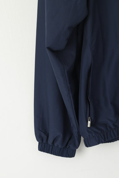 Umbro Men XL Jacket Navy Activewear Mesh Lined Retro Full Zipper Football Top