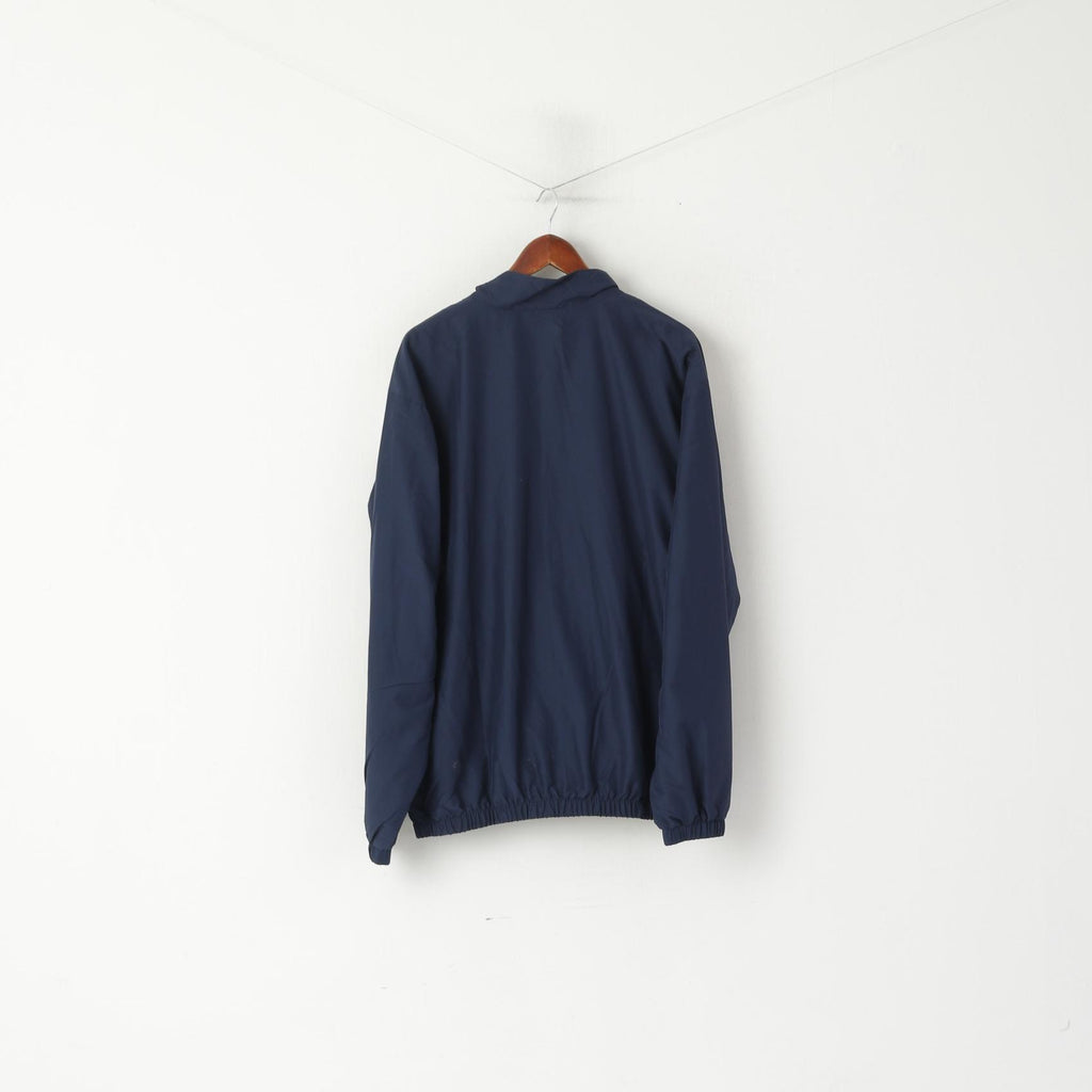 Umbro Giacca da uomo XL Blu scuro Activewear Maglia da calcio con cerniera intera retrò foderata in rete