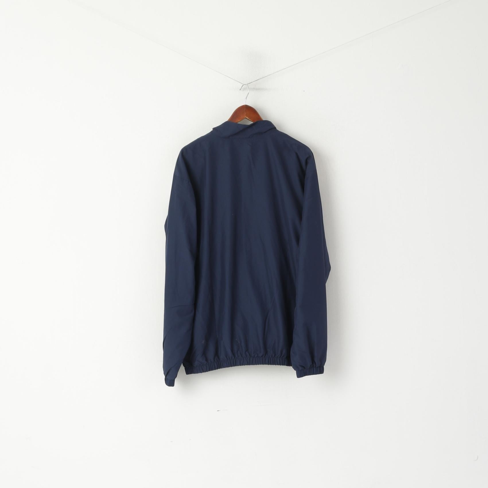 Umbro Giacca da uomo XL Blu scuro Activewear Maglia da calcio con cerniera intera retrò foderata in rete