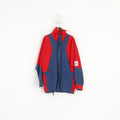Olympia Toppen Giacca da uomo M Parka con zip intera in nylon foderato vintage blu scuro