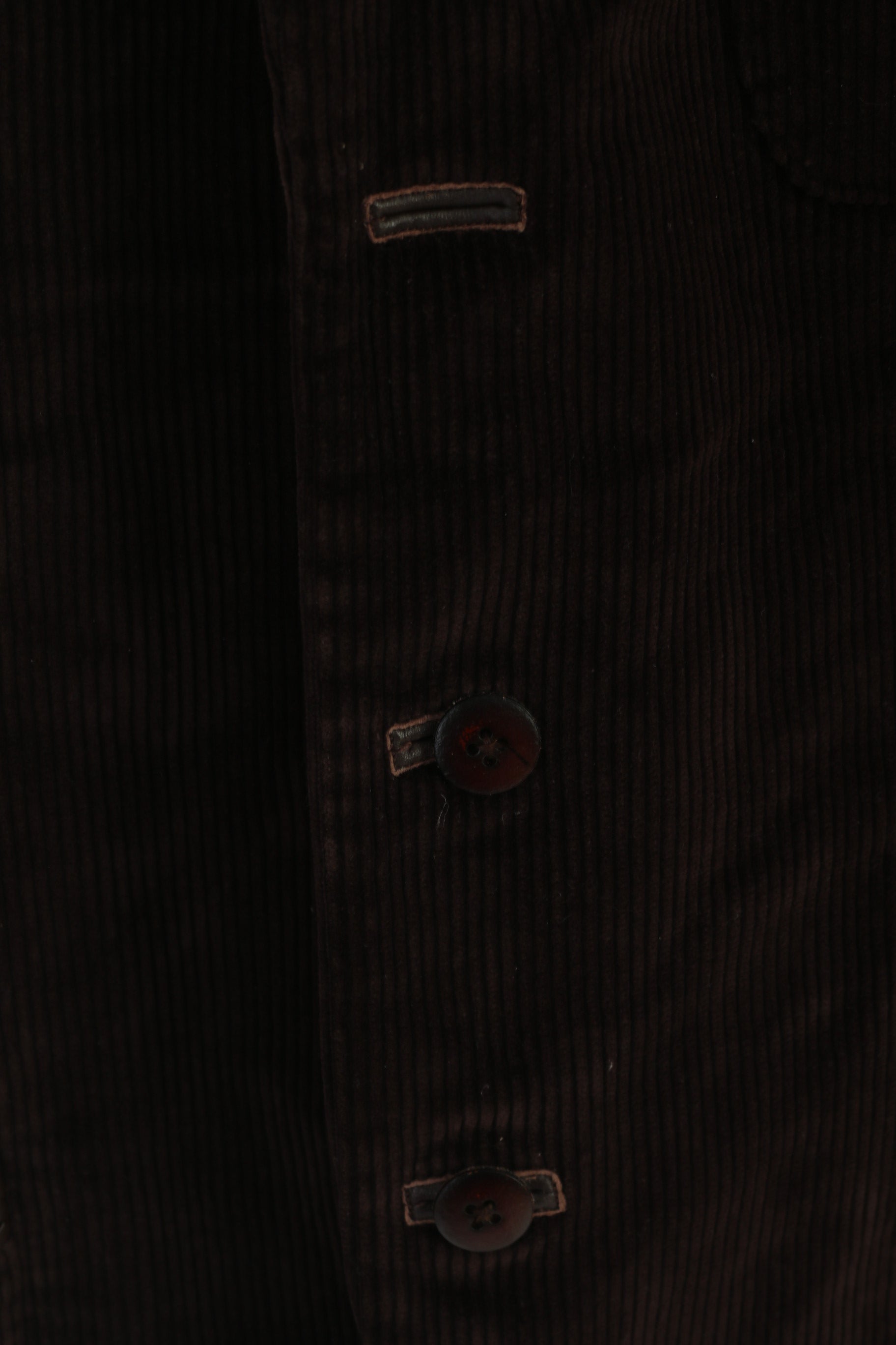 Wana Men 50 40 Blazer Brown Vintage Cotton Corduroy Made in Italy Single Breasted Jacket