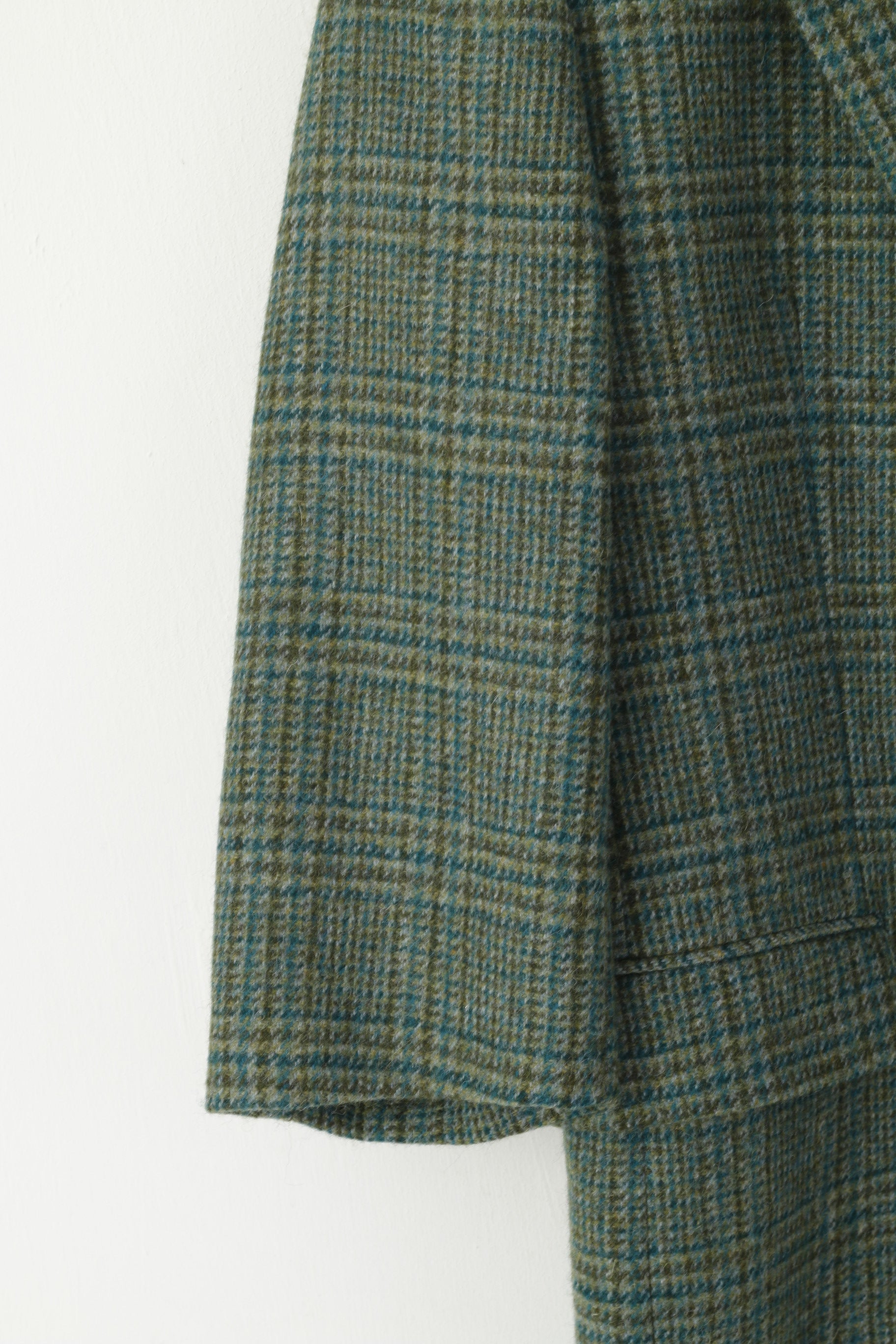 Tissu écossais fin par Kynoch Hommes 40 50 Blazer Vert Laine Vérifier vintage Veste à manches 2/3