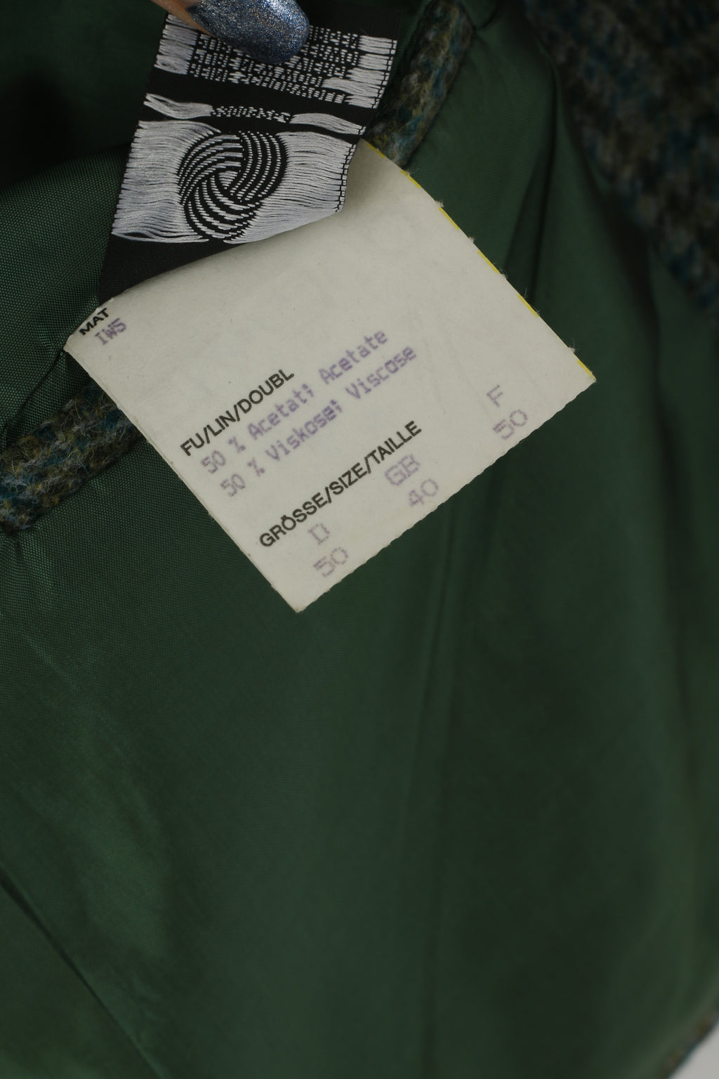 Tissu écossais fin par Kynoch Hommes 40 50 Blazer Vert Laine Vérifier vintage Veste à manches 2/3