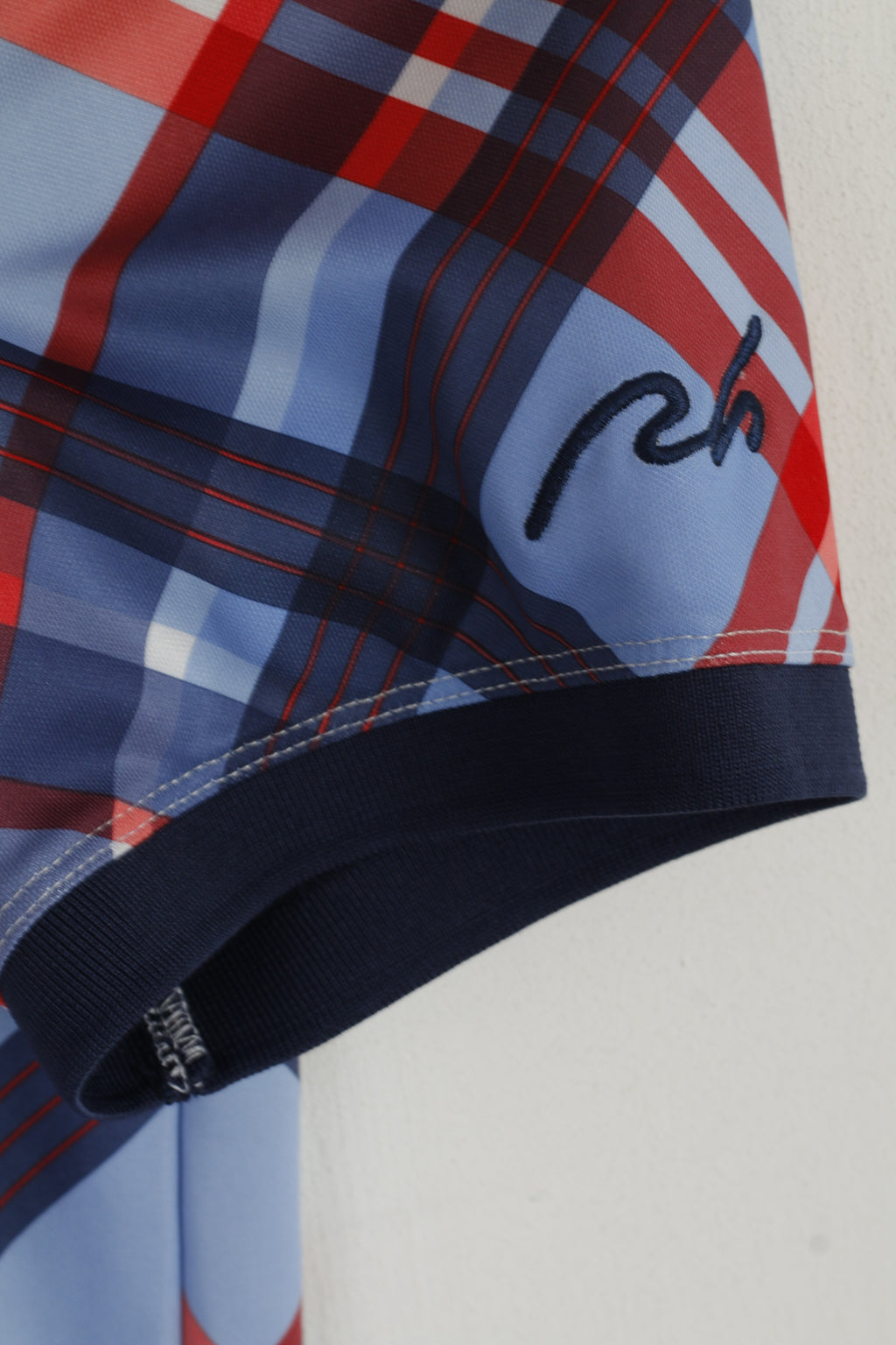 Joost Luiten Men S Polo Shirt Blue Check Pin High Golf Limited Edition Top