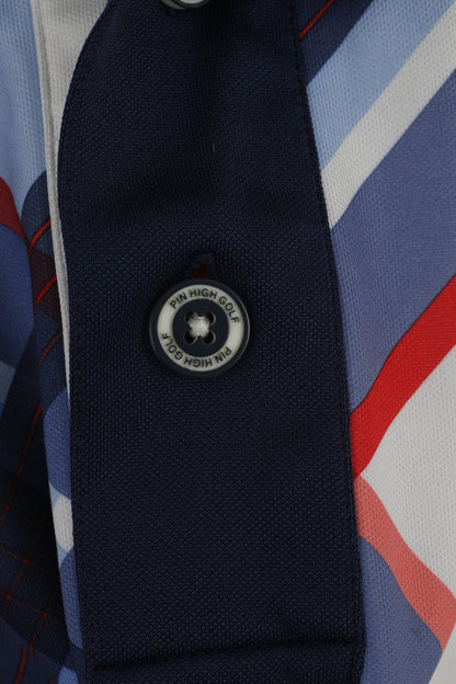 Joost Luiten Men S Polo Shirt Blue Check Pin High Golf Limited Edition Top