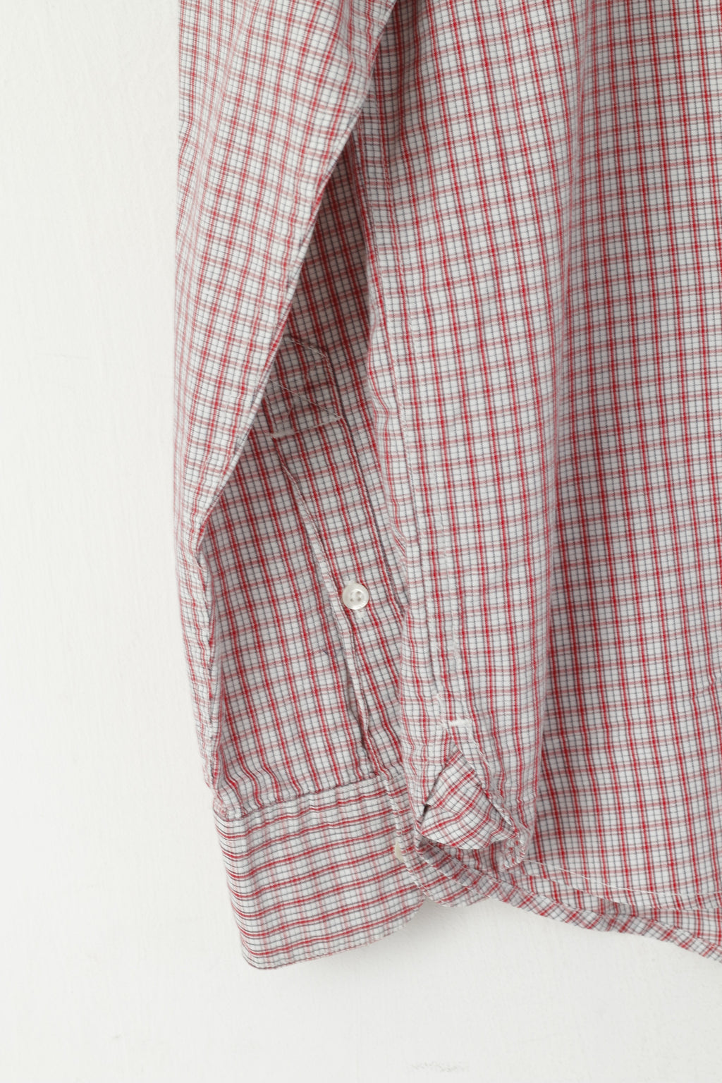 Timberland Men S Casual Shirt Red Check Cotton Regular Fit Long Sleeve Top