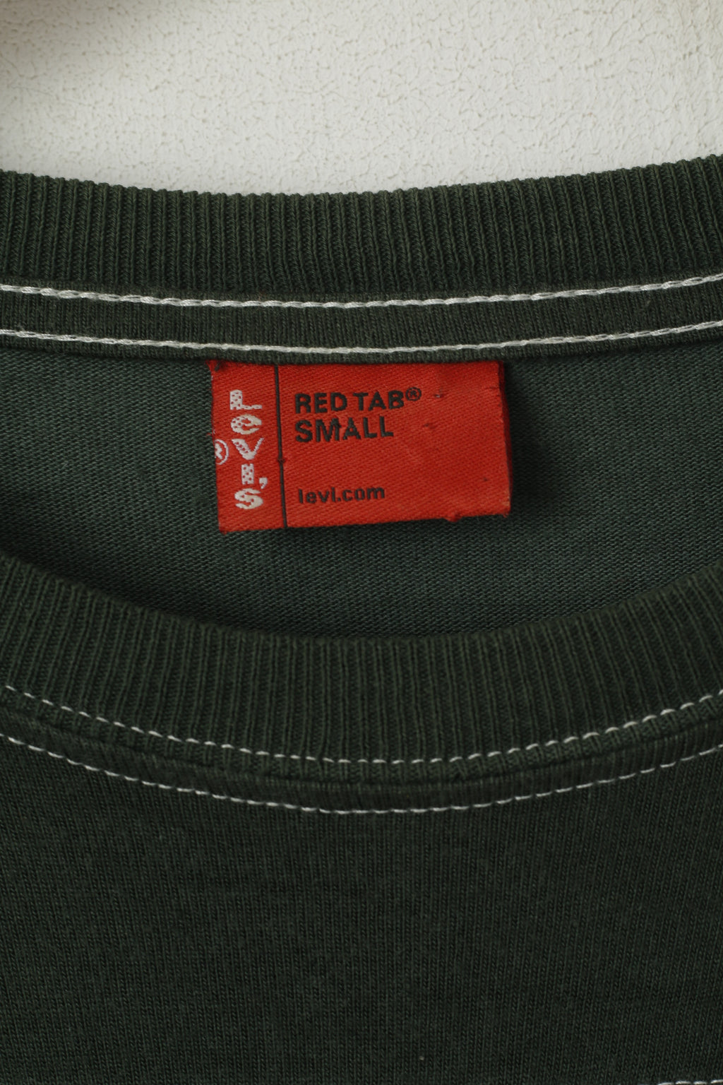 Levi's Red Tab Chemise à manches longues pour homme en coton vert New Beat à col rond