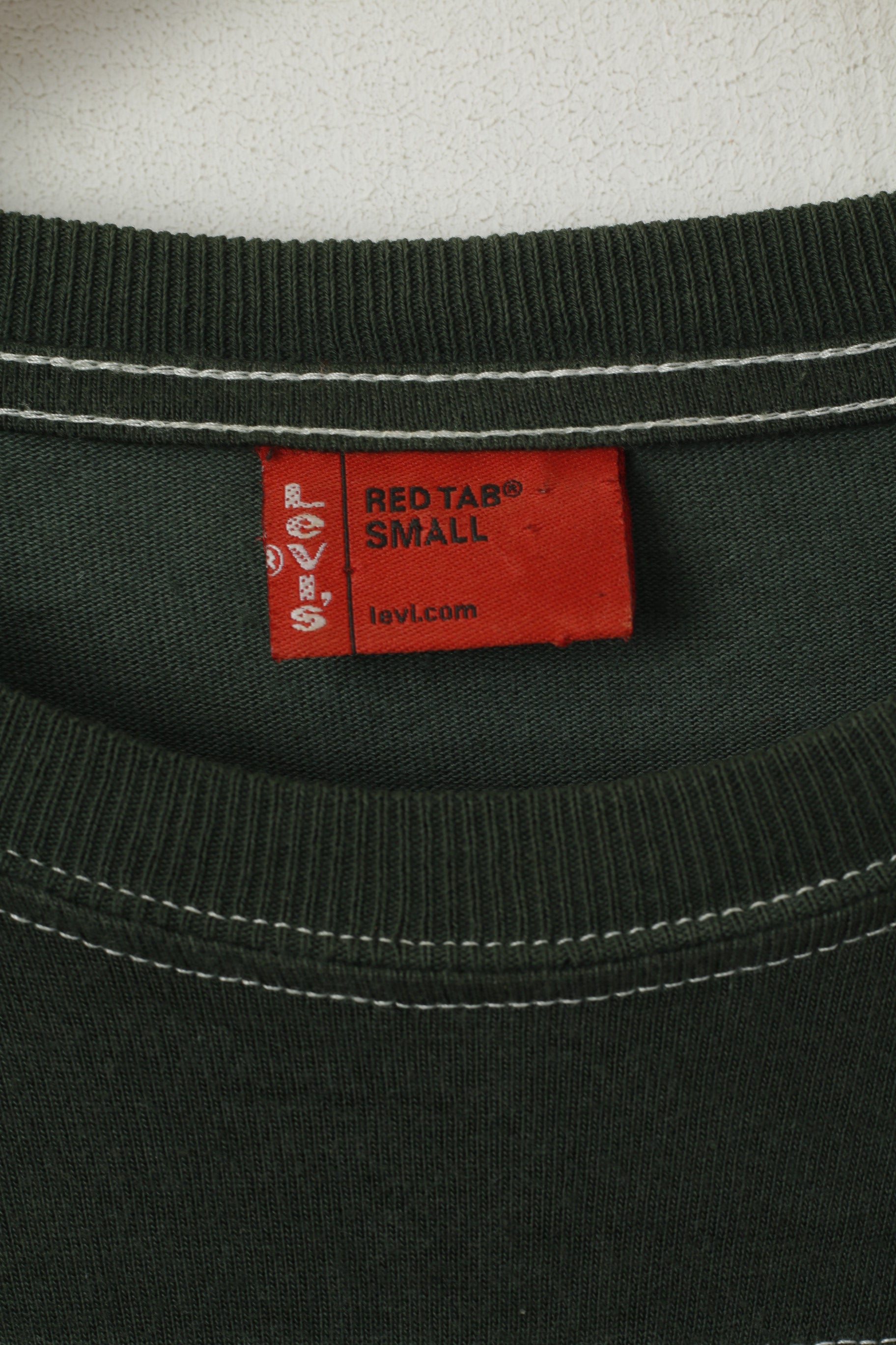 Levi's Red Tab Chemise à manches longues pour homme en coton vert New Beat à col rond