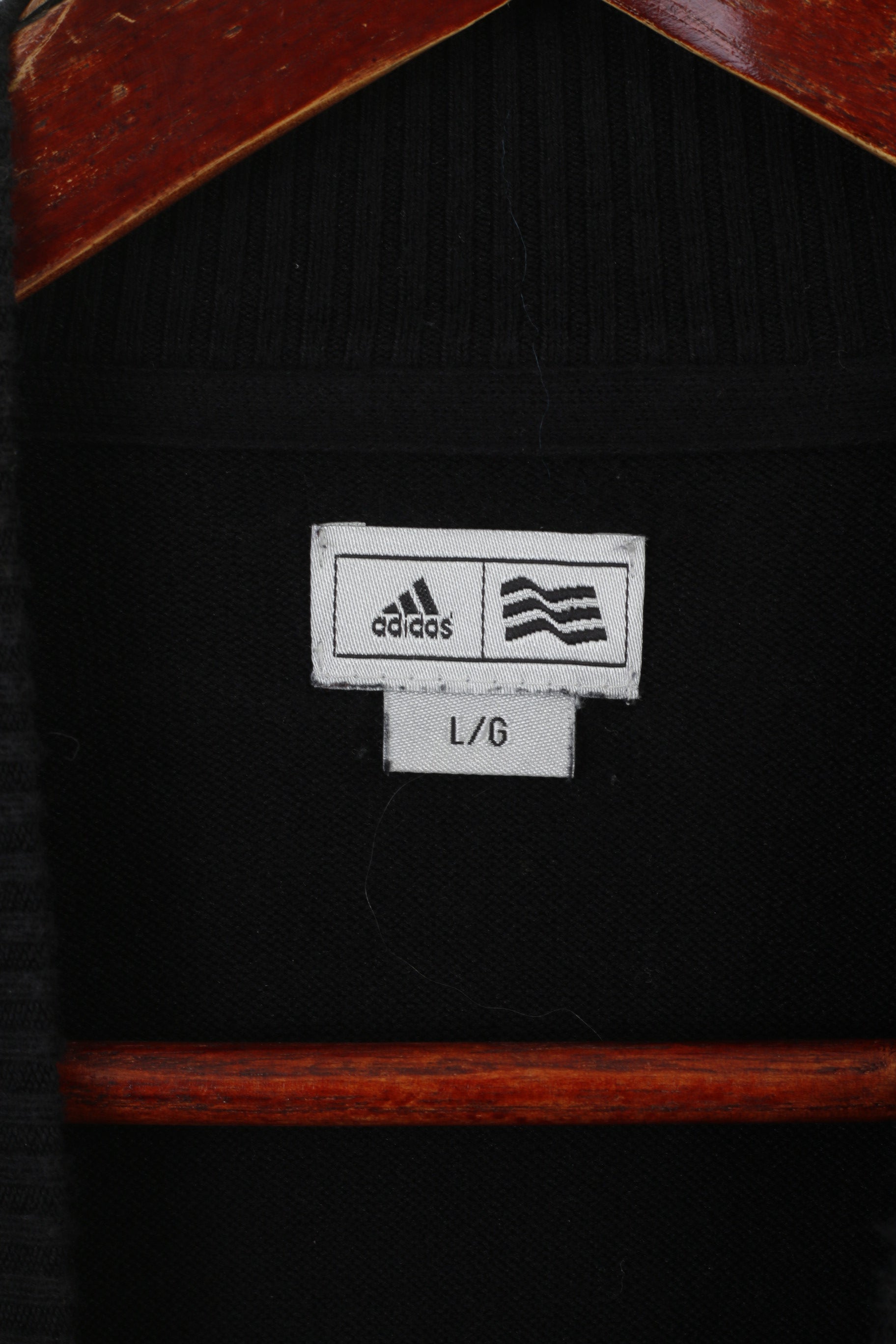 Adidas L Jumper Pull décontracté en coton doux extensible à 3 rayures avec col zippé Noir