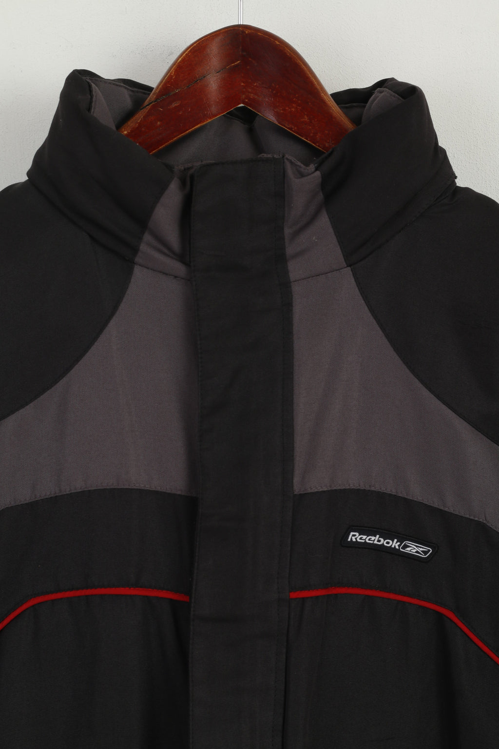 Reebok Garçons JXL 12 Âge Veste Noir Rembourré À Capuche Fermeture Éclair Complète Haut Classique