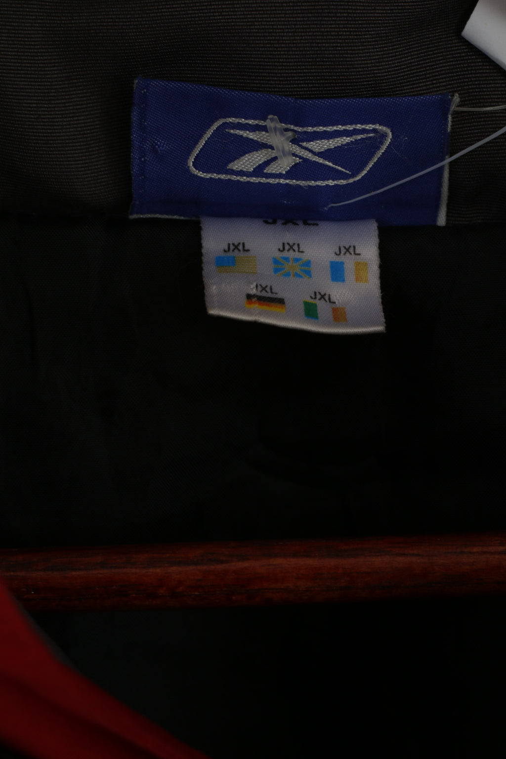 Reebok Garçons JXL 12 Âge Veste Noir Rembourré À Capuche Fermeture Éclair Complète Haut Classique